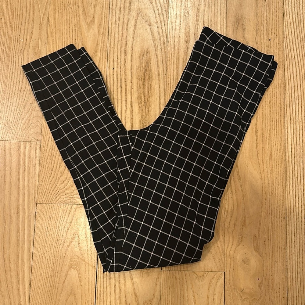 Black and white plaid leggings old navy Tall medium